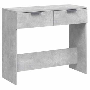 vidaXL Mesa consola de madera contrachapada gris hormig&oacute;n 90x36x75 cm