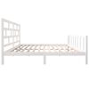 vidaXL Estructura de cama madera maciza blanco Super King 180x200 cm