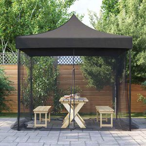 vidaXL Red contra mosquitos para gazebo Rectangular 220 mesh Negro
