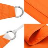 vidaXL Toldo de vela cuadrado tela Oxford naranja 3,6x3,6 m
