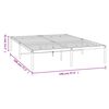 vidaXL Estructura de cama sin colch&oacute;n metal blanco 140x190 cm