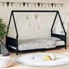 vidaXL Estructura de cama para ni&ntilde;os madera de pino negro 90x190 cm