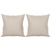 vidaXL Cojines decorativos 2 uds tela microfibra crema 40x40 cm