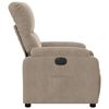vidaXL Sill&oacute;n reclinable el&eacute;ctrico tela de microfibra gris taupe