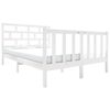 vidaXL Estructura de cama madera maciza pino blanco 120x190 cm
