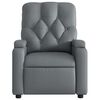 vidaXL Sill&oacute;n reclinable de cuero sint&eacute;tico gris