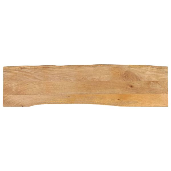 vidaXL Tablero de mesa borde natural madera maciza mango 160x40x2,5 cm