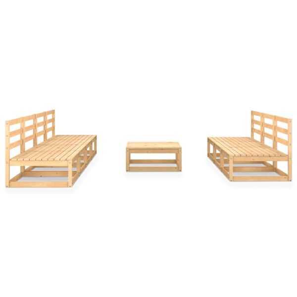 vidaXL Juego de muebles de jard&iacute;n 8 piezas madera maciza de pino
