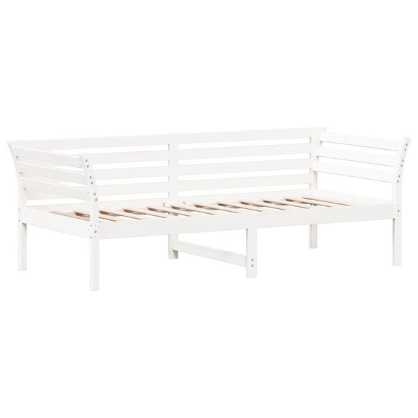 vidaXL Sof&aacute; cama sin colch&oacute;n madera maciza de pino blanco 90x200 cm