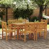 vidaXL Conjunto de Comedor de Jard&iacute;n 7 pcs Marr&oacute;n