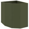 vidaXL Macetero de Esquina Verde oliva 45 x 45 x 50 cm Acero
