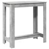 vidaXL Mesa alta de bar madera ingenier&iacute;a gris hormig&oacute;n 102x50x103,5cm