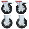vidaXL Ruedas de transporte 4 unidades 200 mm