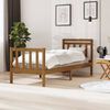 vidaXL Estructura de cama de madera maciza marr&oacute;n miel 90x200 cm