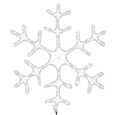 vidaXL Figura de Navidad de copo de nieve con LED 2 piezas 59x59 cm