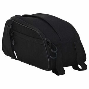 vidaXL Bolsa de bicicleta Negro 38 x 16 x 16 cm Poli&eacute;ster