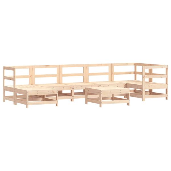 vidaXL Juego de muebles de jard&iacute;n 8 pzas y cojines madera maciza