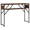 vidaXL Mesa consola estante madera ingenier&iacute;a marr&oacute;n roble 105x30x75cm