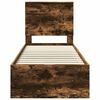 vidaXL Estructura de cama Roble ahumado 75 x 190 cm Madera Ingenieril