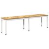 vidaXL Banco de jard&iacute;n 161 x 35 x 45 cm Madera de Acacia S&oacute;lida Blanco