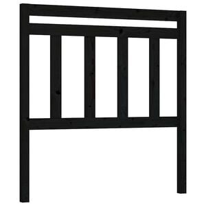 vidaXL Cabecero de cama madera maciza de pino negro 81x4x100 cm
