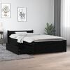 vidaXL Estructura de cama individual con cajones negro 90x190 cm
