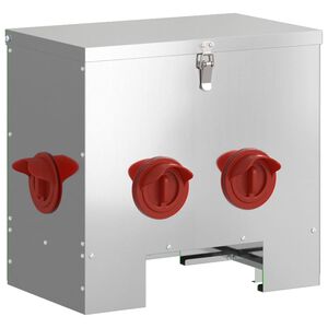 vidaXL Comedero para pollos Plateado 40,5 x 25 x 38 cm