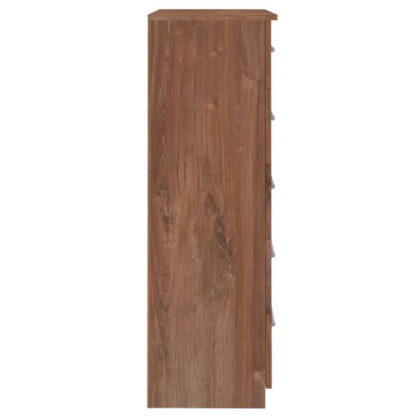 vidaXL Cajonera de madera de ingenier&iacute;a marr&oacute;n roble 71x35x108 cm