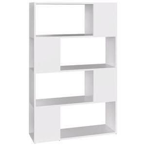 vidaXL Librería separador madera contrachapada blanco 80x24x124,5 cm
