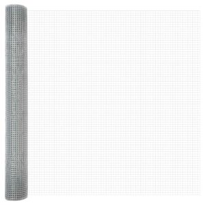 vidaXL Cerca de Alambre Soldado 2500 x 120 cm Plateado