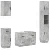 vidaXL Juego de armarios de ba&ntilde;o de 4 piezas HOORN Gris Hormig&oacute;n