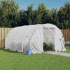 vidaXL Invernadero con estructura de acero blanco 12 m² 4x3x2 m