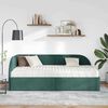 vidaXL Estructura de Cama Esquina con Colch&oacute;n 2 pcs Verde Terciopelo