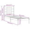 vidaXL Estructura de cama madera maciza 75x190 cm