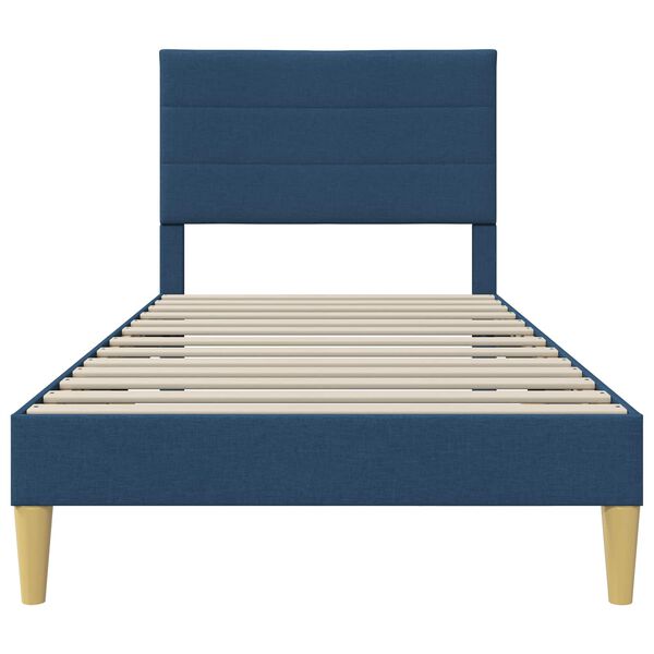 vidaXL Estructura de cama con cabecera Azul 80 x 200 cm tela