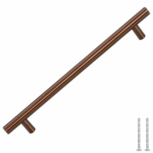vidaXL Tiradores para armarios 5 uds acero inoxidable bronce 192 mm