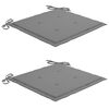 vidaXL Sillas de jard&iacute;n 2 unidades con cojines gris madera de teca