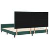 vidaXL Cama tipo Box Spring Verde oscuro 200 x 200 cm Terciopelo