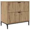 vidaXL Mesa de Noche Roble artisan 63.5 x 36 x 61 cm