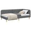 vidaXL Estructura de cama en esquina Gris oscuro 90 x 190 cm tela