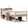 vidaXL Cama con estanter&iacute;a sin colch&oacute;n madera maciza de pino 90x200 cm
