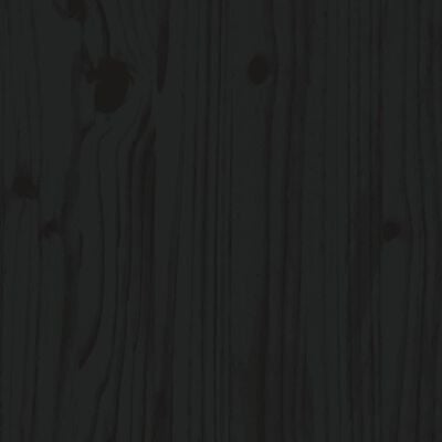 vidaXL Caseta para perros madera maciza de pino negro 50x40x52 cm
