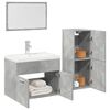 vidaXL Set muebles de ba&ntilde;o 2 piezas madera contrachapada gris hormig&oacute;n