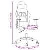 vidaXL Silla gaming de masaje cuero sint&eacute;tico blanco y negro