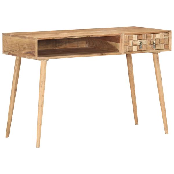 vidaXL Escritorio de madera maciza de acacia 115x50x76 cm