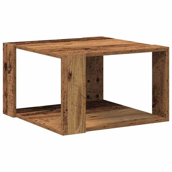 vidaXL Mesa de Caf&eacute; Madera envejecida 51,5 x 51,5 x 30 cm