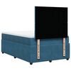 vidaXL Cama box spring con colch&oacute;n terciopelo azul oscuro 120x200 cm