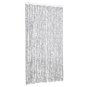 vidaXL Cortina antimoscas chenilla gris claro y gris oscuro 100x200 cm