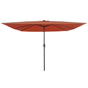 vidaXL Sombrilla de jard&iacute;n Terracota 295 x 295 x 245 cm