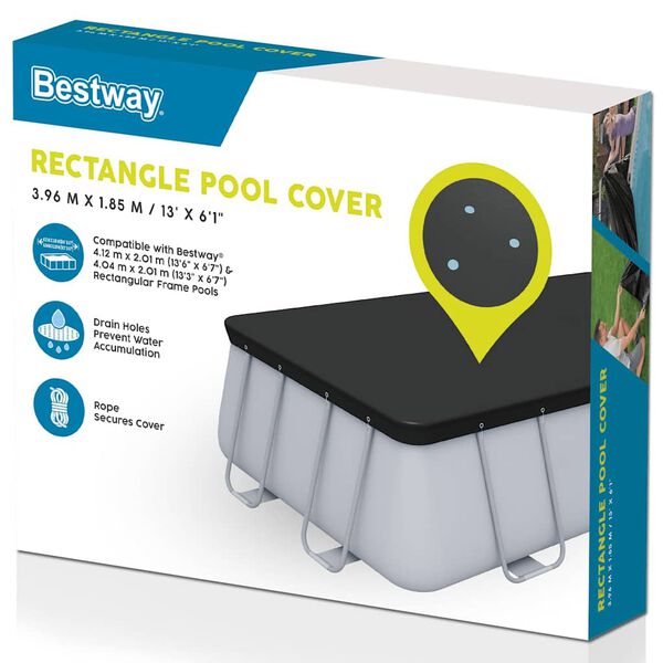 Bestway Cubierta para piscina Flowclear 404x201 cm